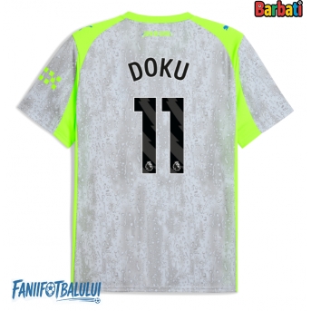 Manchester City Jeremy Doku #11 Tricou Fotbal Replică 2025-26 Barbati Treilea